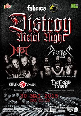 Distroy Metal Night pe 30 mai in Club Fabrica din Bucuresti